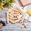 40Pcs 6 Style Pinewood Wooden Holder DIY-OC0010-15-5