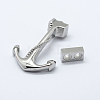 Tarnish Resistant 304 Stainless Steel Hook Clasps STAS-F122-29P-1