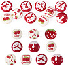 Christmas Opaque Acrylic Beads SACR-TAC0015-01M-1