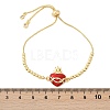 Brass Cubic Zirconia Silder Bracelets BJEW-C093-01G-5