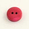 2-Hole Dyed Wooden Buttons X-BUTT-R031-036-3