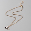 Cowboy Theme Enamel Pendant Necklace with Cable Chains NJEW-WH0013-17A-1