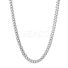 Non-Tarnish 201 Stainless Steel Curb Chain Necklaces for Men NJEW-Q336-08F-P-1