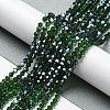 Transparent Electroplate Glass Beads Strands EGLA-A039-T2mm-A25-4