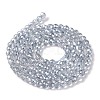 Electroplate Transparent Glass Beads Strands GLAA-H021-01B-FR03-4