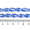 Transparent Electroplate Glass Beads Strands EGLA-N013-T8mm-B10-4