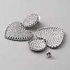 Crystal Rhinestone Heart Dangle Stud Earrings with 925 Sterling Silver Pin EJEW-WH0011-27P-2