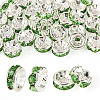 30Pcs 2 Colors Brass Rhinestone Spacer Beads RB-TA0001-29E-1