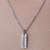 Non-Tarnish 201 Stainless Steel Word Dream Pendant Necklace NJEW-OY001-51-1