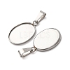304 Stainless Steel Pendant Cabochon Settings STAS-D379-03A-P-2