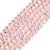 Electroplate Transparent Glass Beads Strands EGLA-N057-01A-06-1