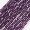 Crystal Glass Beads Strands X-GLAA-D032-3.5x2.5-07-1