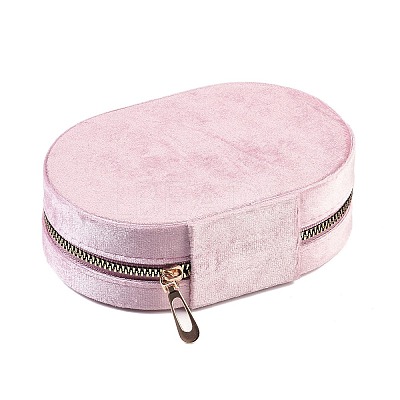 Italian Velvet Double Layers Jewelry Set Storage Zipper Boxes CON-G023-10A-1