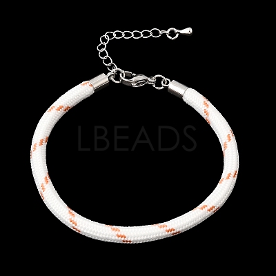 Braided Round Polyester Cord Bracelet Makings FB-CBAEDA0-01P-26-1