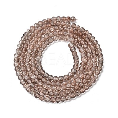 Crackle Glass Beads Strands CCG-Q001-4mm-07-1