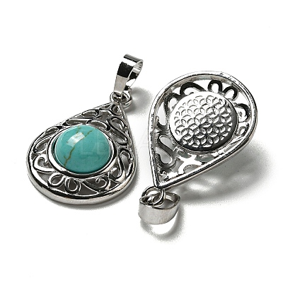 Synthetic Turquoise Pendants G-Q158-05P-23-1