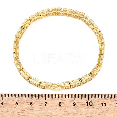 Brass Pave Clear Cubic Zirconia Tennis Bracelets for Women KK-CBA68DA-12G-1