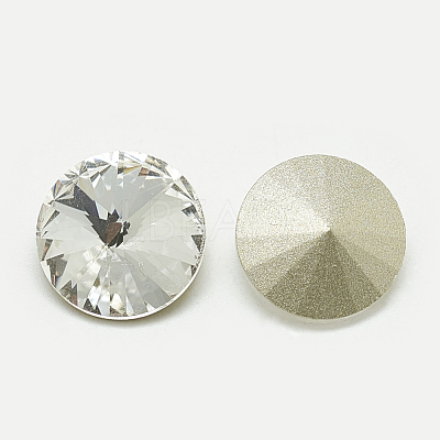 Pointed Back Glass Rhinestone Cabochons RGLA-T086-12mm-01-1