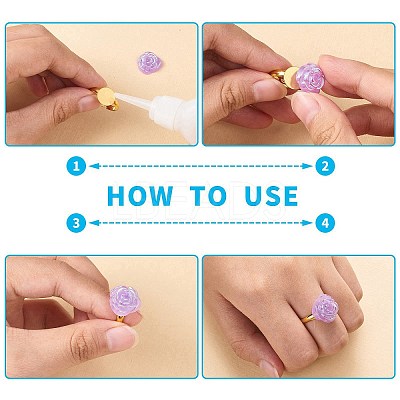 DIY Rose Flower Earring & Finger Ring Making Kit DIY-SZ0008-45-1