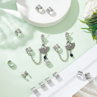 200Pcs 304 Stainless Steel Ear Cuff Findings FIND-DC0002-20-1