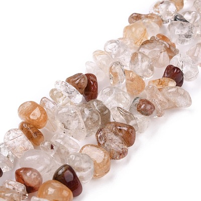 Chip Natural Rutilated Quartz Bead Strands G-L454-08-1