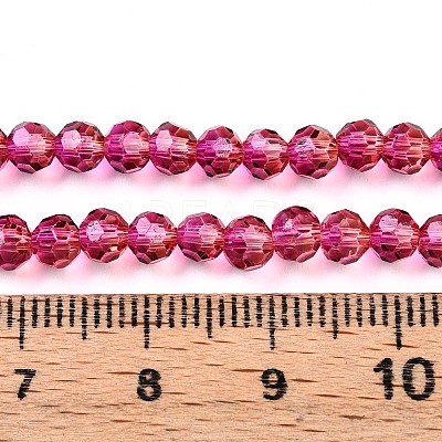 Baking Paint Transparent Glass Beads Strands DGLA-A035-T4mm-A03-1