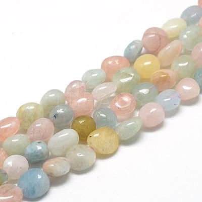 Natural Morganite Beads Strands G-R445-6x8-28-1