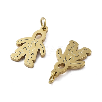 304 Stainless Steel Pendants STAS-D302-07G-1