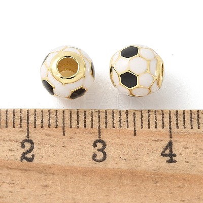 Brass Enamel Beads KK-P294-37G-01-1