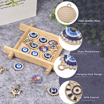 DIY Evil Eye Jewelry Making Finding Kit FIND-TA0002-62-1