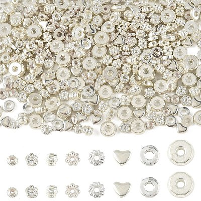 400Pcs 8 Styles Alloy Spacer Beads FIND-YW0011-14-1