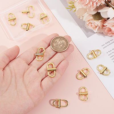 10Pcs Adjustable Zinc Alloy Clip Buckles for Bag Chain Strap FIND-UN0003-76-1