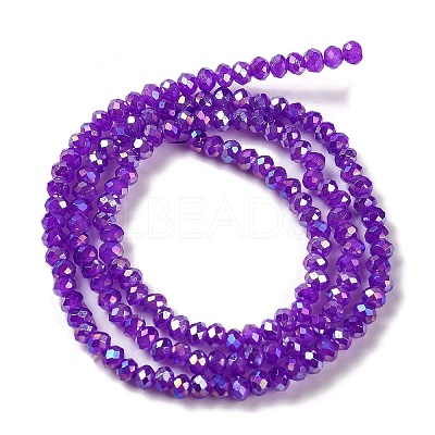 Baking Electroplate Glass Beads Strands DGLA-A039-J4mm-B05-1