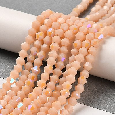 Opaque Solid Color Imitation Jade Glass Beads Strands GLAA-F029-P4mm-D06-1