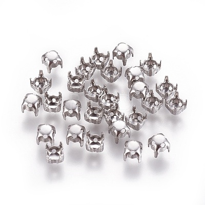 Non-Tarnish 316 Stainless Steel Sew on Prong Settings LS-X-STAS-I118-05P-01-1