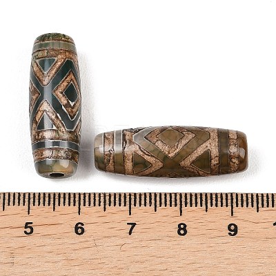 Tibetan Style dZi Beads TDZI-E004-61-1