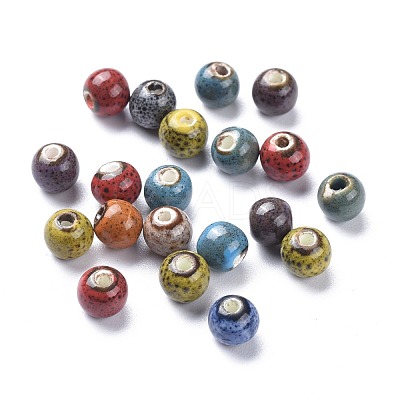 Fancy Aantiqued Glazed Porcelain Beads PORC-R401-M-1