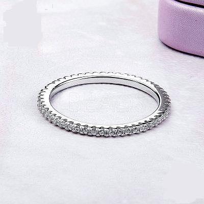 Anti-Tarnish Rhodium Plated 925 Sterling Silver Finger Rings RJEW-FF0008-008P-17mm-1