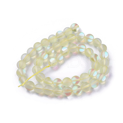 Synthetic Moonstone Beads Strands G-F142-8mm-14-1