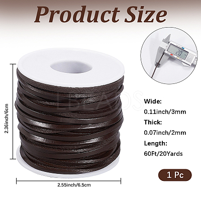 20 Yards Flat Leather Cords WL-CL0001-16A-1