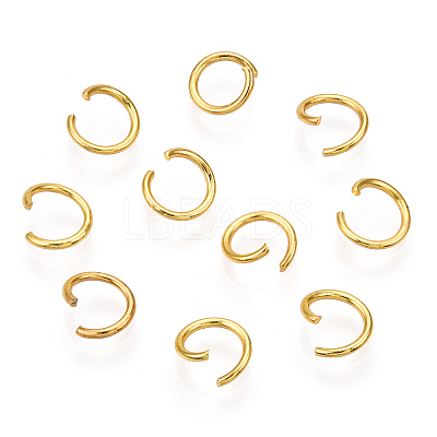 PVD Vacuum Plating 304 Stainless Steel Open Jump Rings STAS-R049-6x0.8mm-G-1