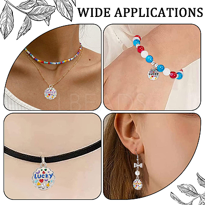 50Pcs Alloy Enamel Pendants ENAM-SC0007-75-1