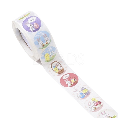 8 Patterns Easter Theme Self Adhesive Paper Sticker Rolls X1-DIY-C060-03K-1