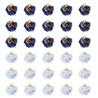 30Pcs 2 Colors Cloth Pendants FIND-TA0008-35-1