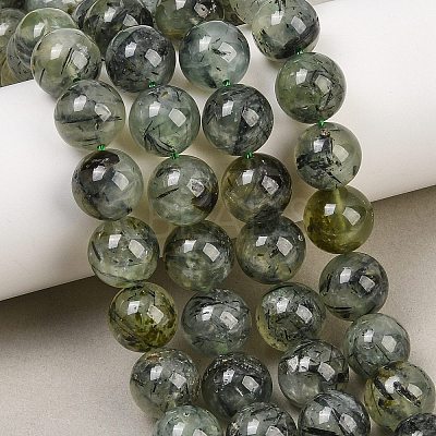 Natural Prehnite Beads Strands G-P322-48-6mm-1