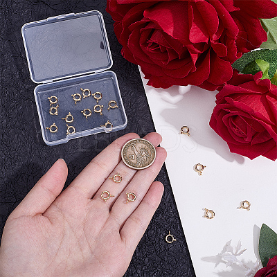 20Pcs Brass Spring Ring Clasps KK-BBC0027-68B-G-1