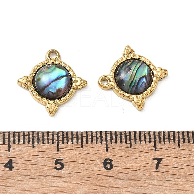 Natural Paua Shell Pendants SA-CBA11D7-09B-G-1