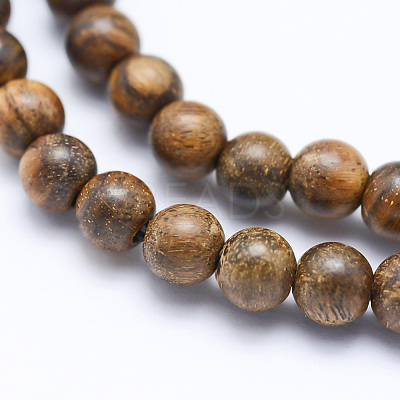 Natural African Padauk Wood Beads Strands WOOD-P011-02-8mm-1