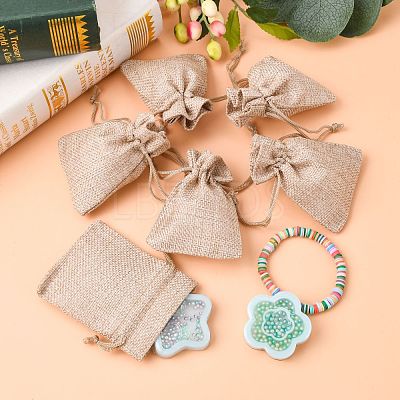 Burlap Packing Pouches Drawstring Bags ABAG-Q050-7x9-01-1