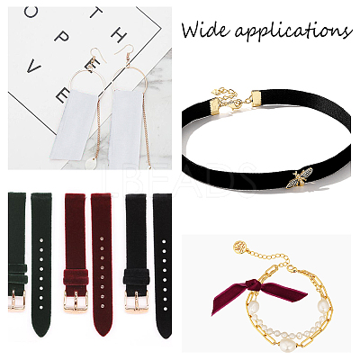 Velvet Ribbon SRIB-WH0006-18K-1